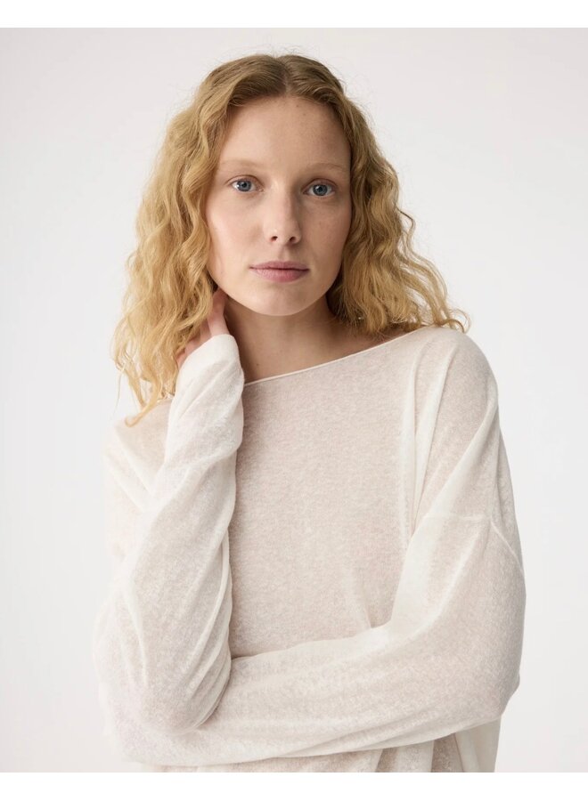 Gill Pullover White Knit-Ted