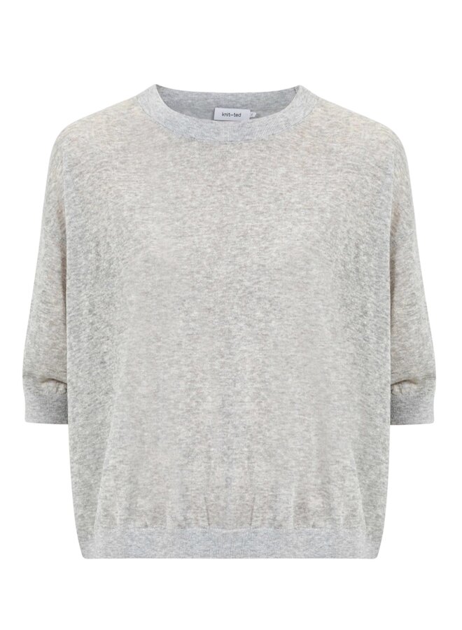 Fanes T Shirt Grey Melange Knit-Ted