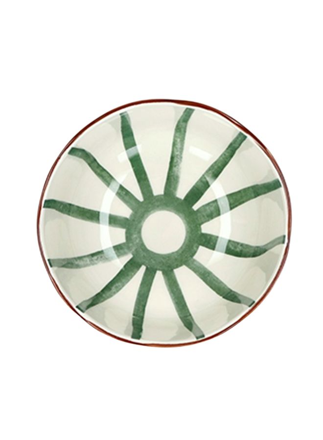 MYKONOS - soepkom - porselein - DIA 15,2 x H 6 cm - groen