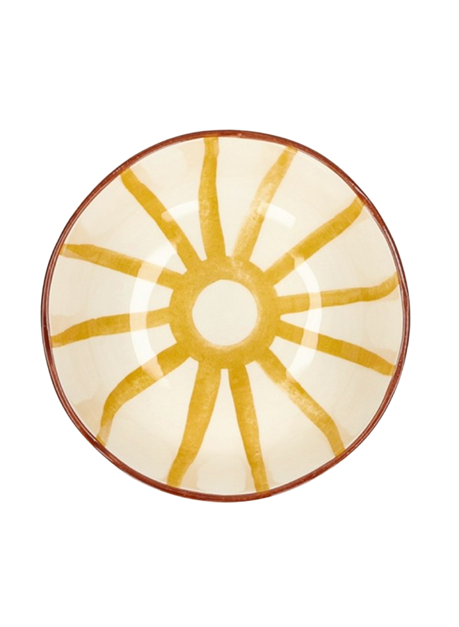 MYKONOS - soepkom - porselein - DIA 15,2 x H 6 cm - geel Pomax