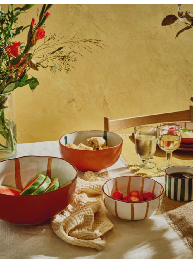 MYKONOS - soepkom - porselein - DIA 15,2 x H 6 cm - geel Pomax