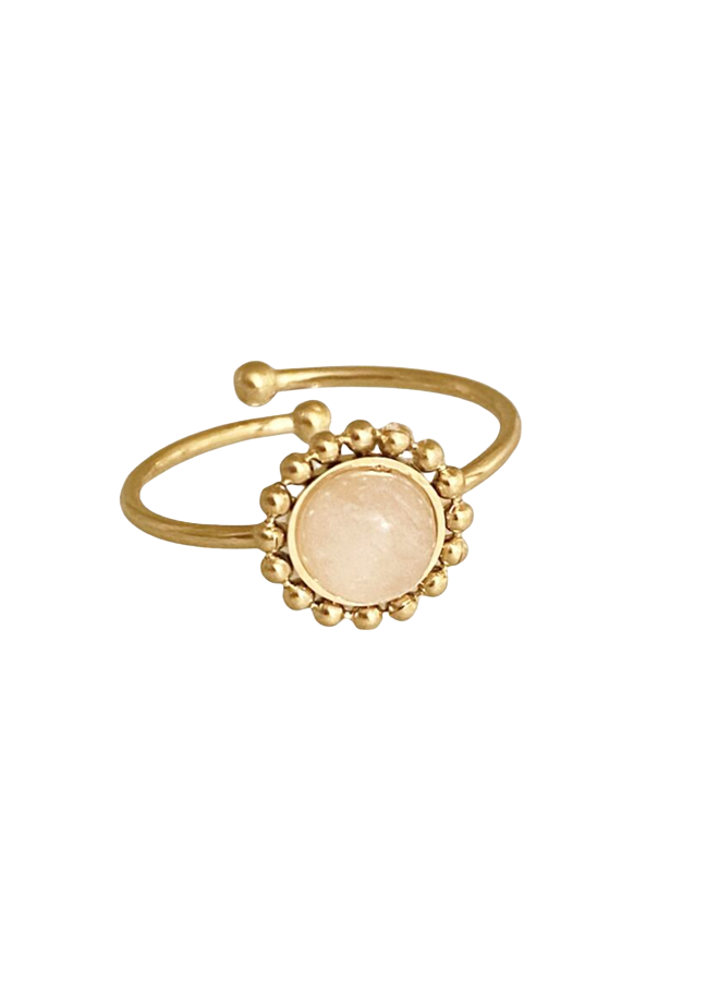 Vintage ringetje met gemstone/ new colours - Wit  Ellen Beekmans