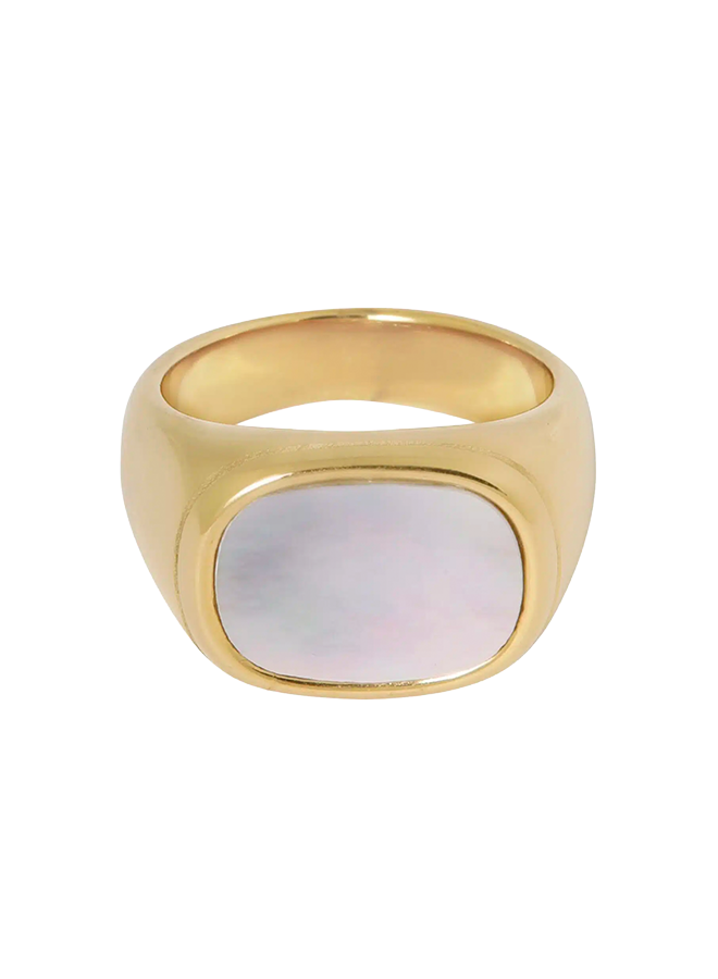 Zegelring rechthoek wit / Large - 18 Ellen Beekmans