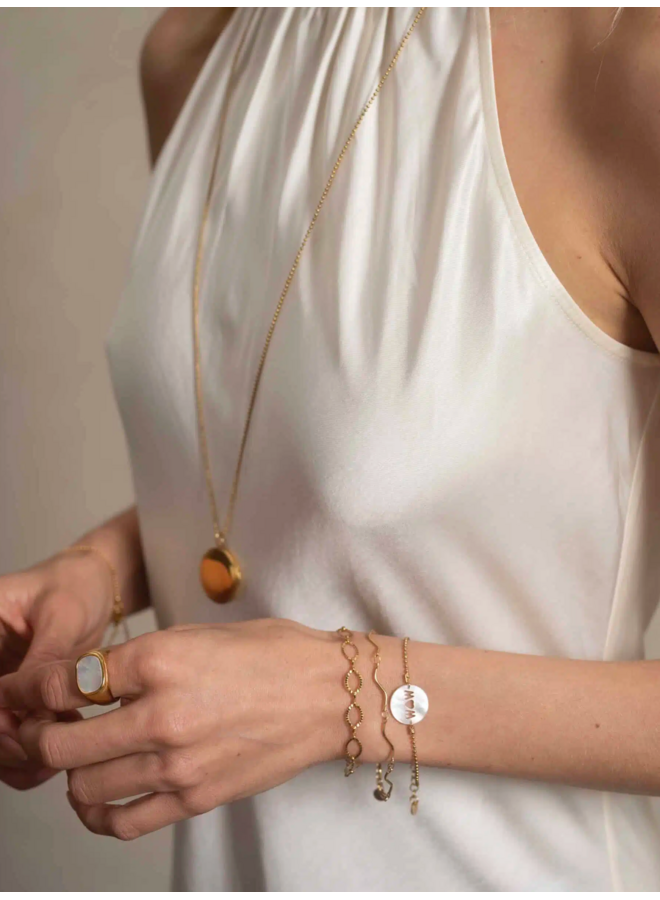 Zegelring rechthoek wit / Large - 18 Ellen Beekmans