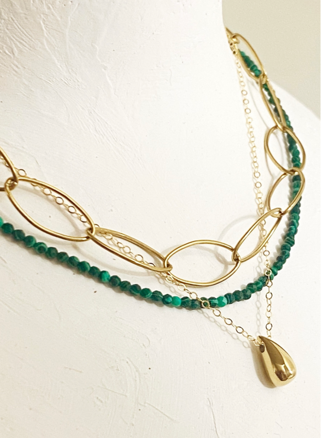 Korte ketting met grote ovale schakel Ellen Beekmans