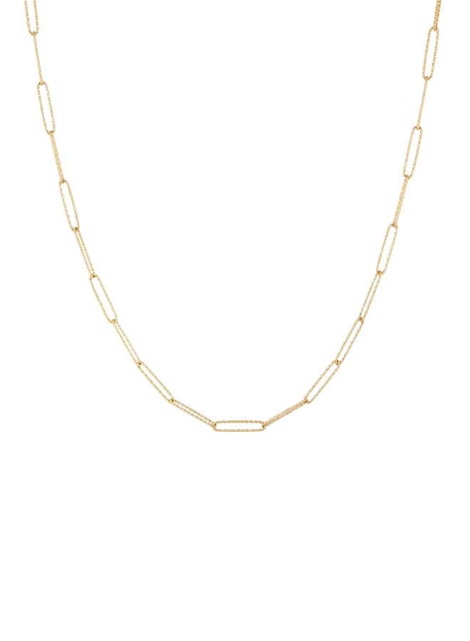 Ketting bewerkte ovale schakel / 4 lengtes mogelijk (NEW) - 20 inch Ellen Beekmans