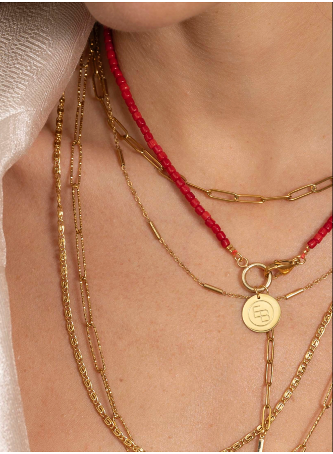 Ketting bewerkte ovale schakel / 4 lengtes mogelijk (NEW) - 20 inch Ellen Beekmans