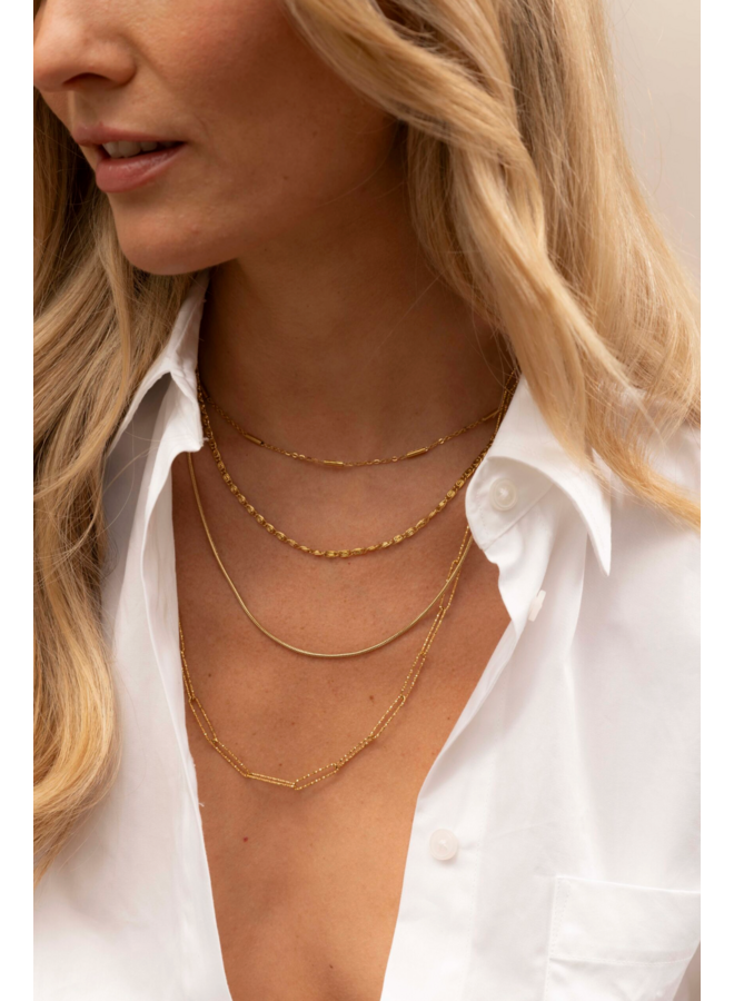 Ketting bewerkte ovale schakel / 4 lengtes mogelijk (NEW) - 20 inch Ellen Beekmans