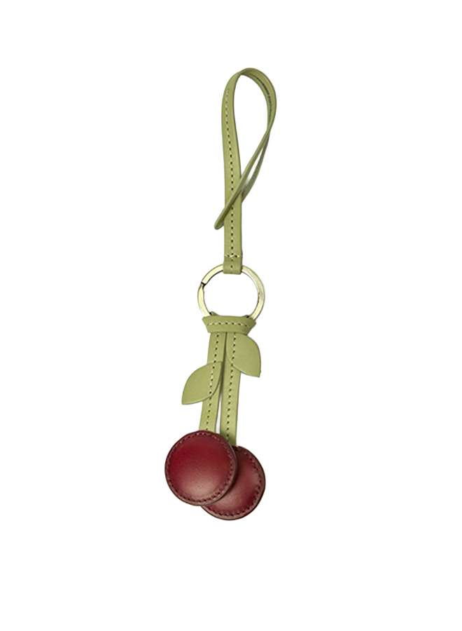 O My Bag Cherry Bag Charm Ruby Classic Leather