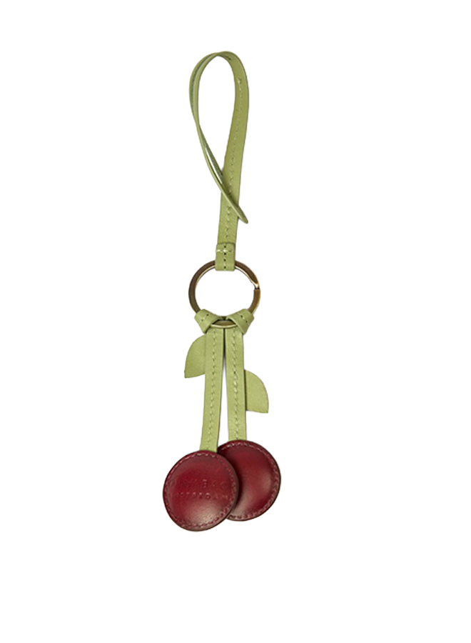O My Bag Cherry Bag Charm Ruby Classic Leather