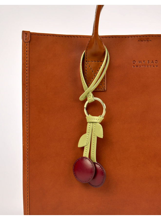 O My Bag Cherry Bag Charm Ruby Classic Leather