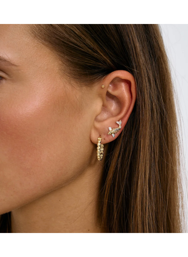 Small Relic Hoop Earrings GP  Anna+Nina