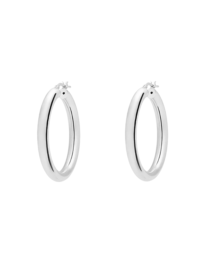 Round Plain Hoop Earrings Anna+Nina