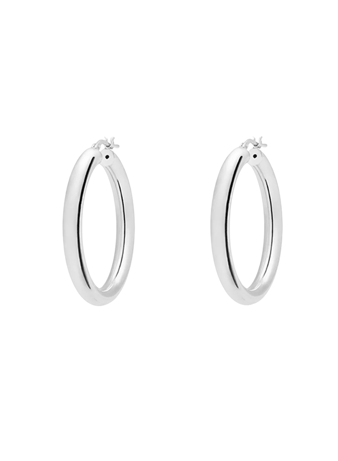 Round Plain Hoop Earrings Anna+Nina