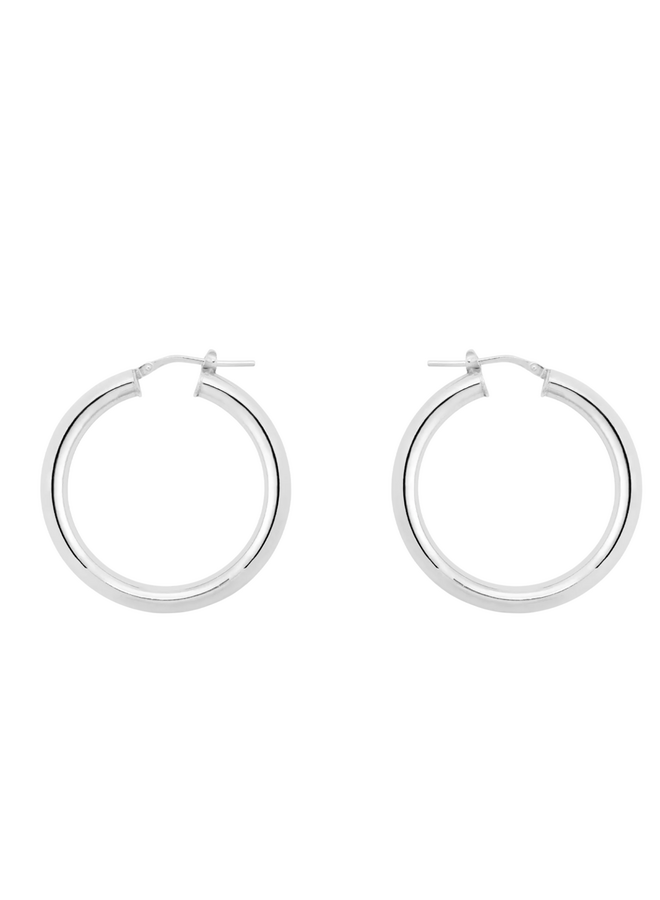 Round Plain Hoop Earrings Anna+Nina