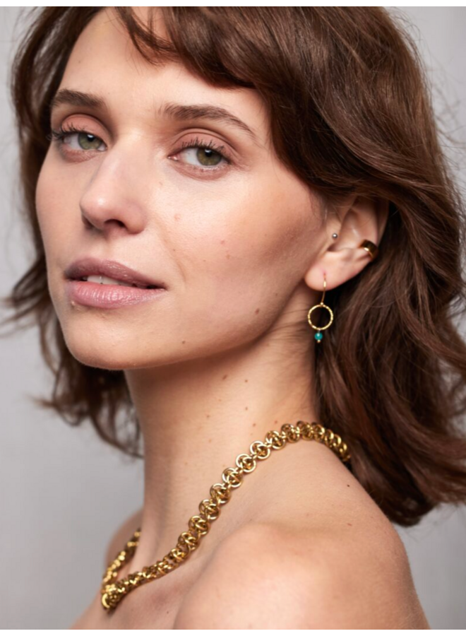 Ellen Beekmans Gouden ketting met cirkelvormige schakels