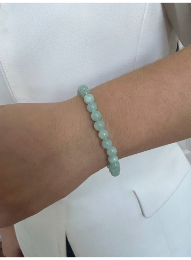 Ellen Beekmans Armbandje met gemstone balletjes / mint