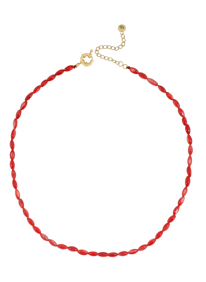 Ellen Beekmans  Schelpenketting / rood