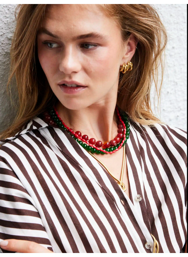 Ellen Beekmans  Schelpenketting / rood