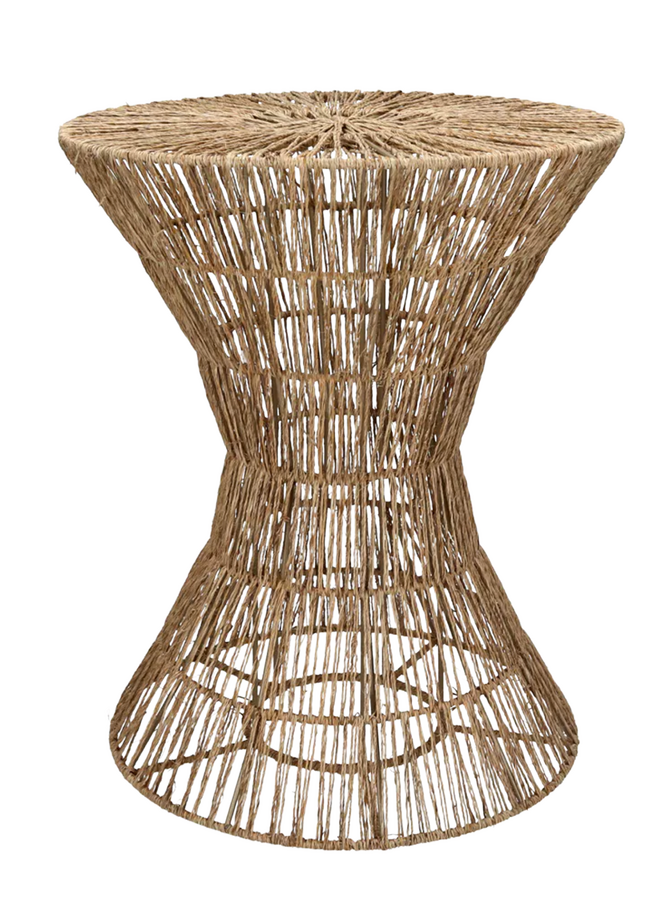 SABLIER - bijzettafel - jute - DIA 38 x H 46 cm - naturel -  Pomax