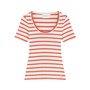 Lena Shortsleeve T- Shirt White/ Tangerine Tango Fabienne Chapot
