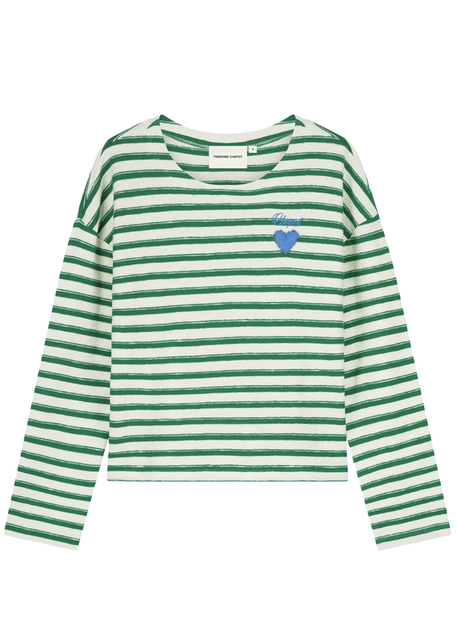 Celina Top Cosy White/ Green Fabienne Chapot