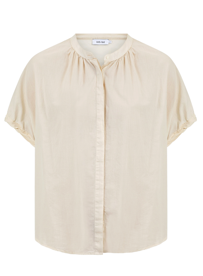 Lotus Blouse Ivory Knit-Ted