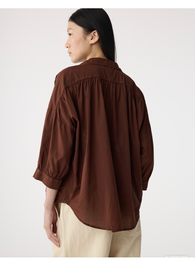 Mook Blouse Mid Brown Knit-Ted