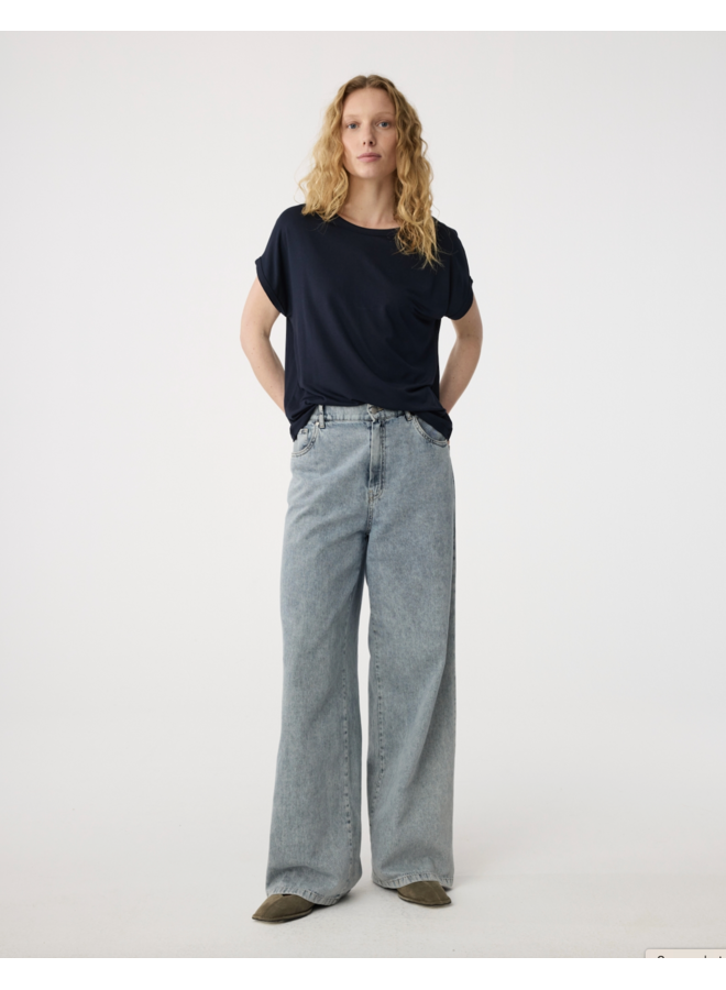 Dennie Pants Blue Knit-Ted