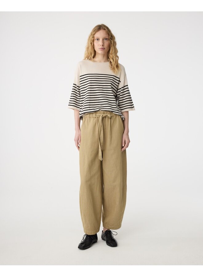 Merle T shirt - Creme Stripe Knit-Ted