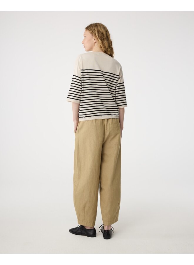 Merle T shirt - Creme Stripe Knit-Ted