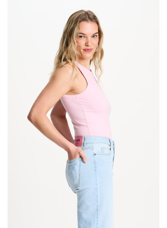 Pom Amsterdam TANKTOP Rib Shell Pink