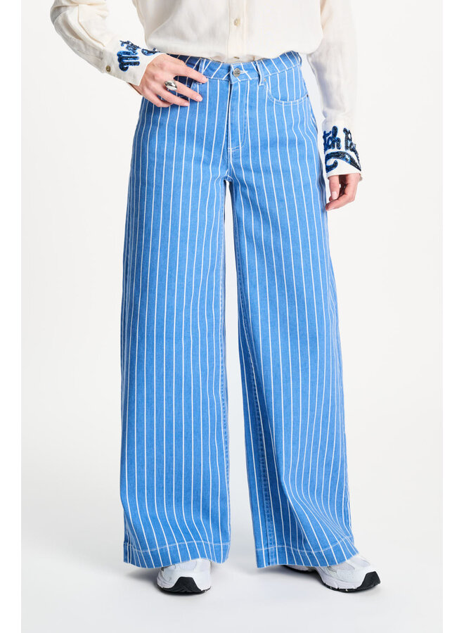Pom Amsterdam JEANS Denim Stripes Blue