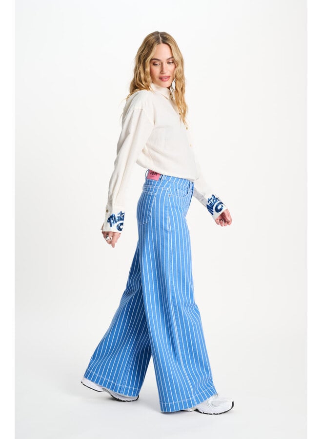 Pom Amsterdam JEANS Denim Stripes Blue
