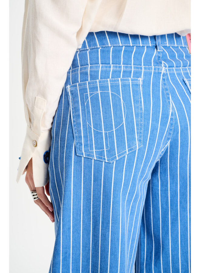 Pom Amsterdam JEANS Denim Stripes Blue