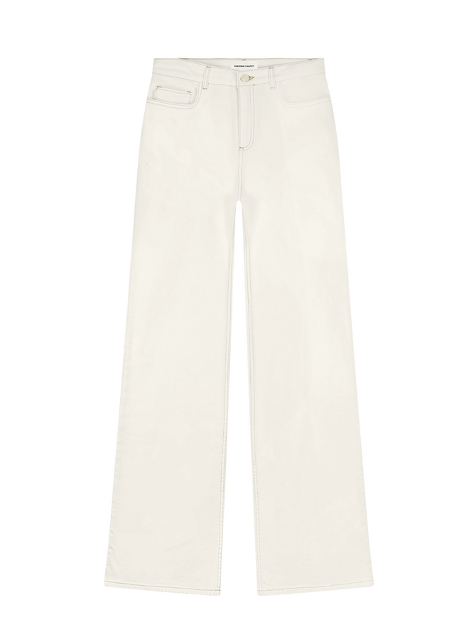 Vic Bootcut Jeans Cream White Fabienne Chapot