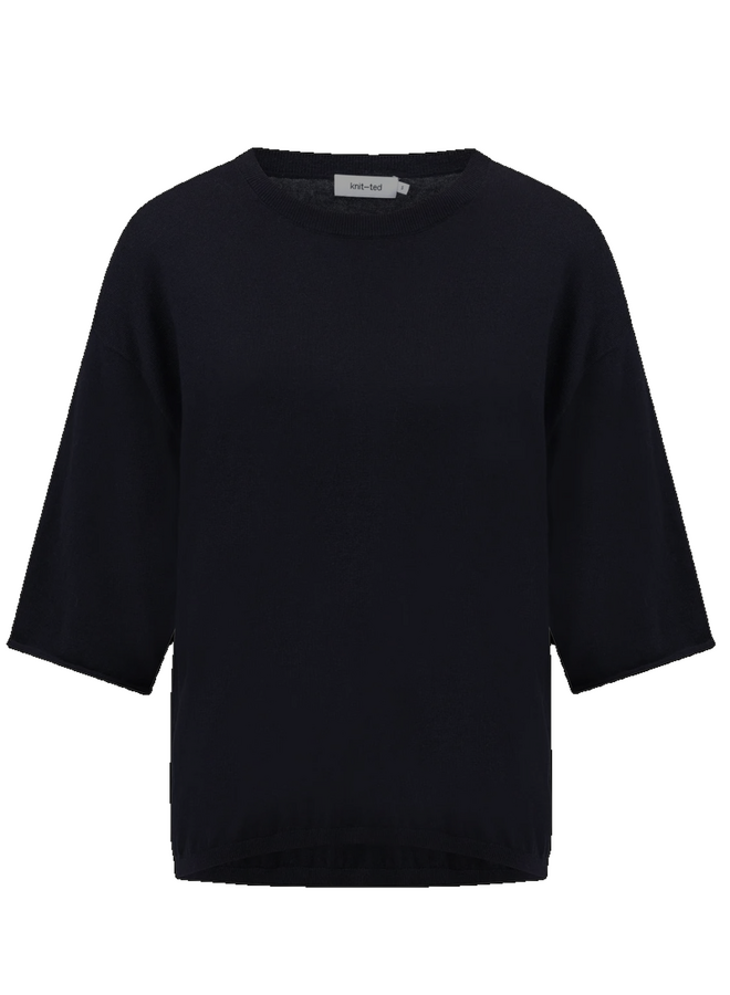 Merle T shirt - Black Knit-Ted