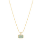 Ellen Beekmans Korte ketting met rechthoek hanger met gemstone