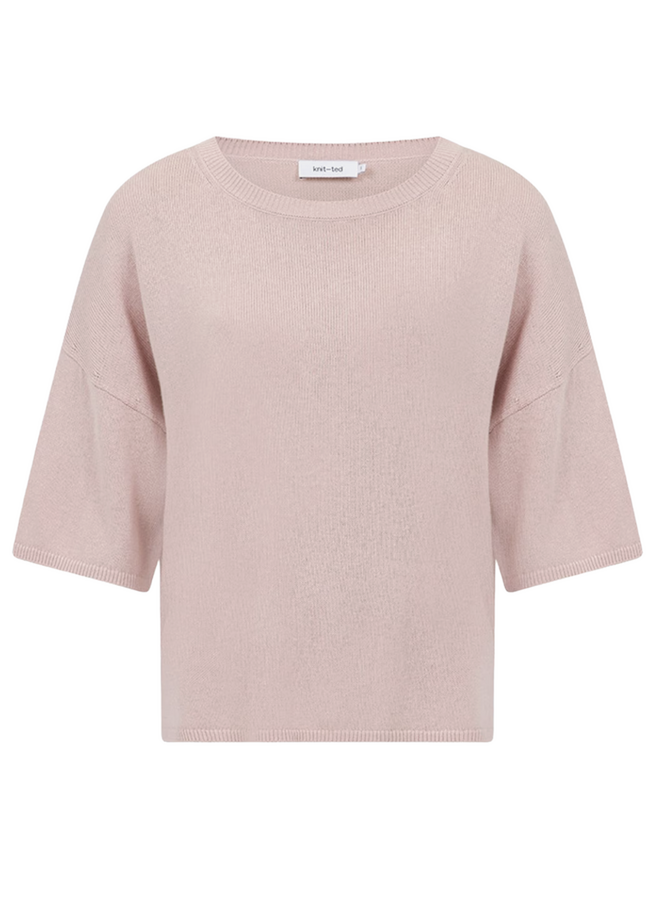 Merle T shirt - Soft Roze Knit-Ted