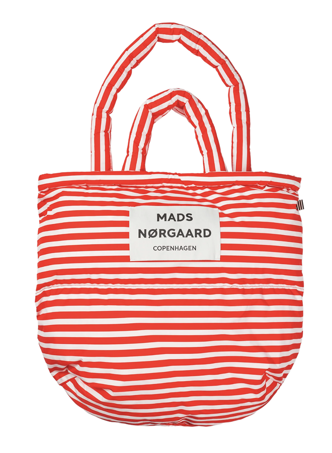 Mads Norgaard Light Ripstop Pillow Bag AOP Fiery Red/Vanilla Ice