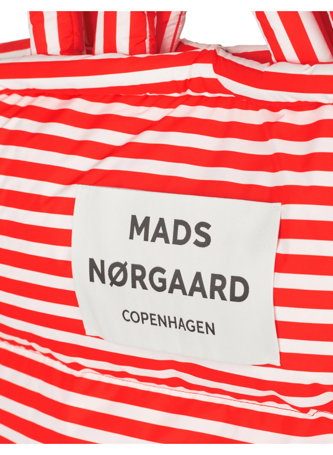 Mads Norgaard Light Ripstop Pillow Bag AOP Fiery Red/Vanilla Ice