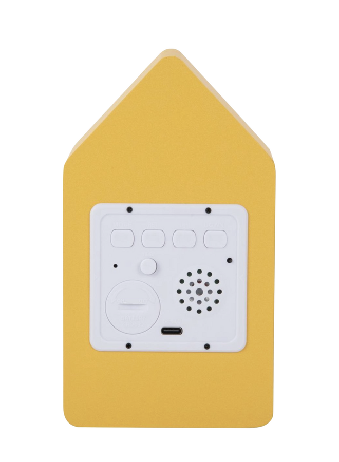 A Clock Cuckoo LED Present Time mango yellow