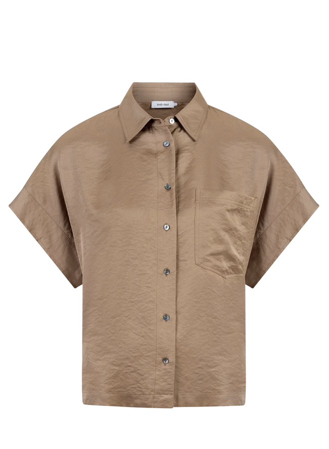 Paris Blouse Toffee Knit-Ted