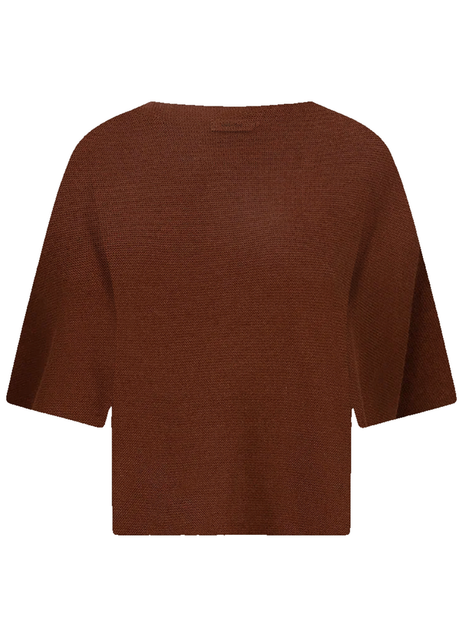 Merle T shirt - Mid Brown Knit-Ted