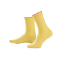 SOX4022 Trend sokken - ruches - medium - katoen - yellow - neon pink