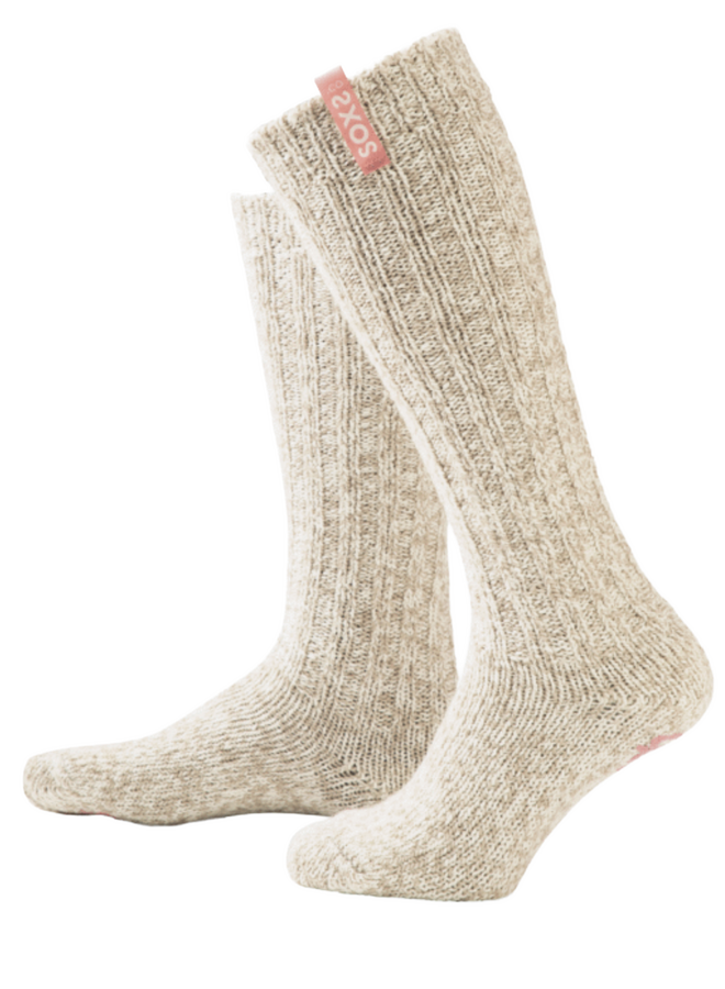 SOX3835 Originals, antislip, kniehoog, beige wol, rose shadow