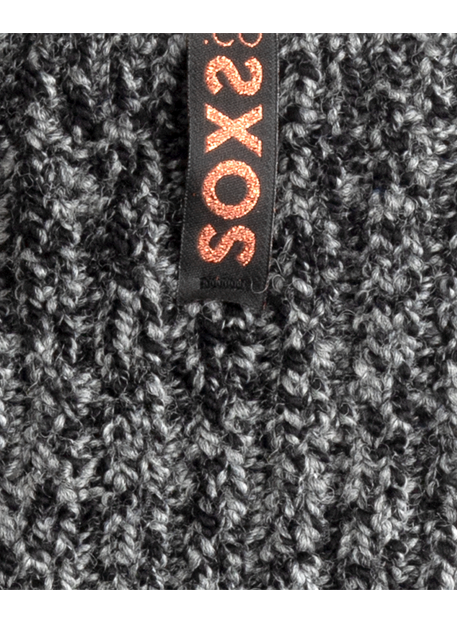 SOX3834 Originals, antislip, medium, donkergrijze wol, moonless night