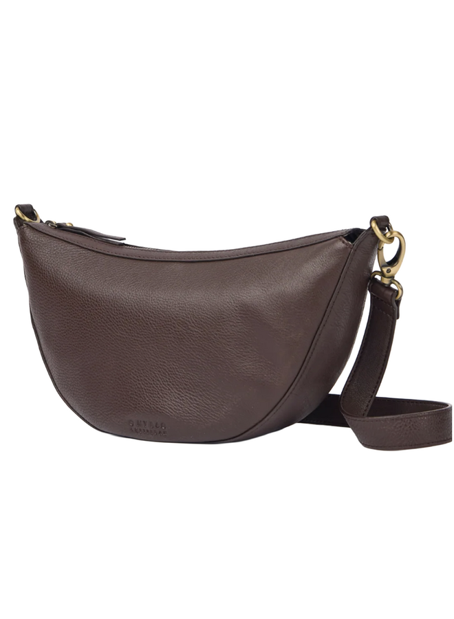 O My Bag Leo Midi Chocolate Soft Grain Leather