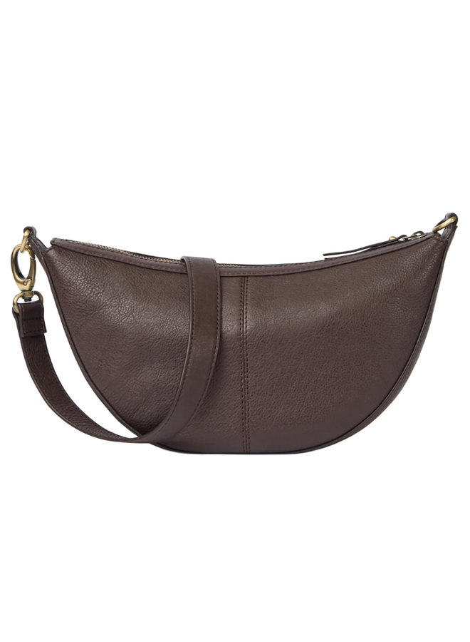 O My Bag Leo Midi Chocolate Soft Grain Leather