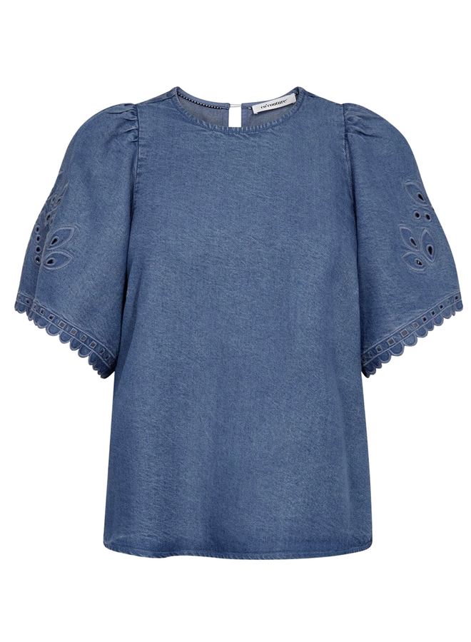 TillyCC Emb SS Blouse Co'Couture